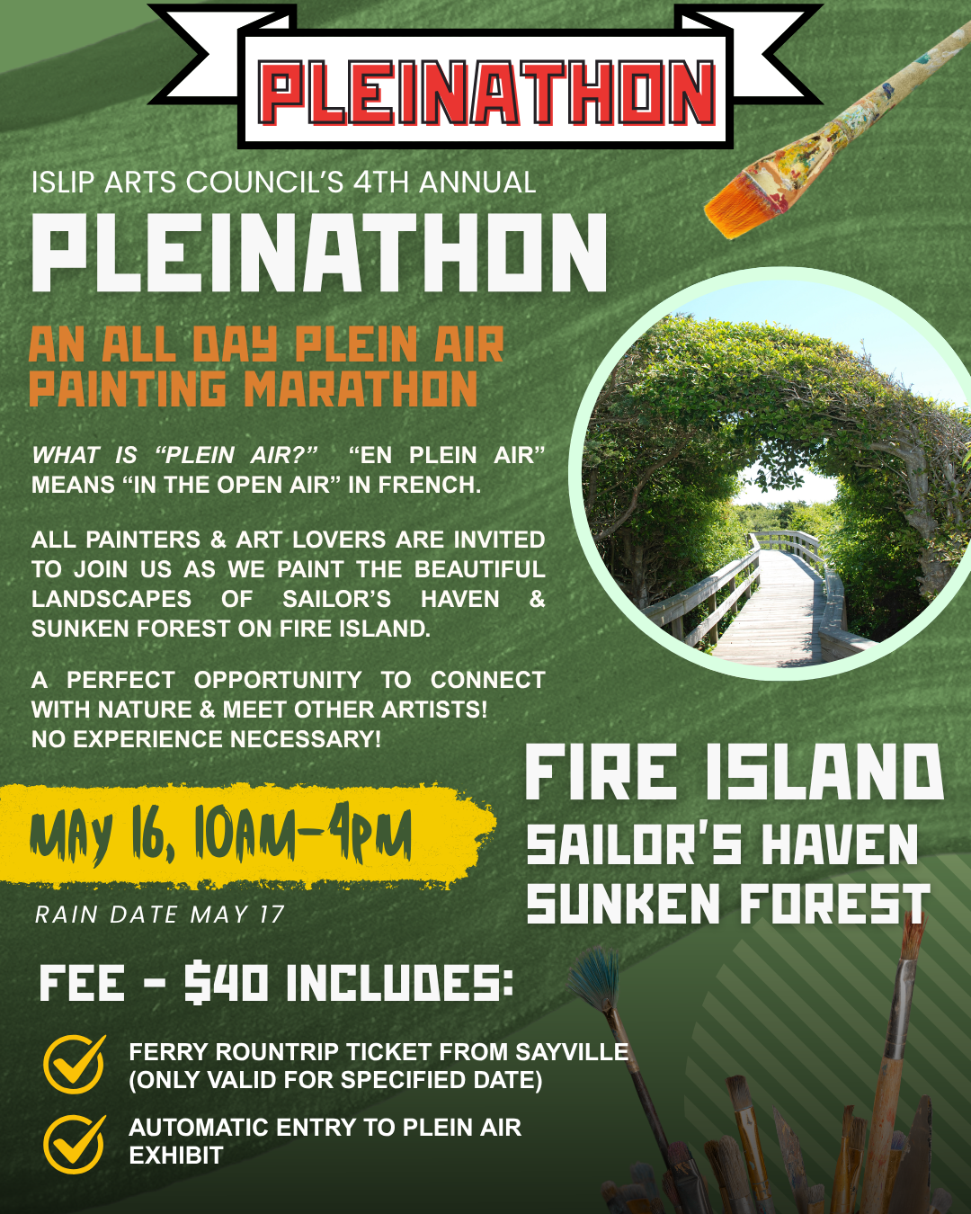 APR 2026 / Pleinathon: An All-Day Plein Air Painting Marathon May 16